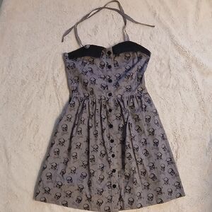 Sourpuss Skull Halter Dress